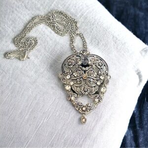 Unbranded Marcasite Chandelier Drop Pendant Necklace